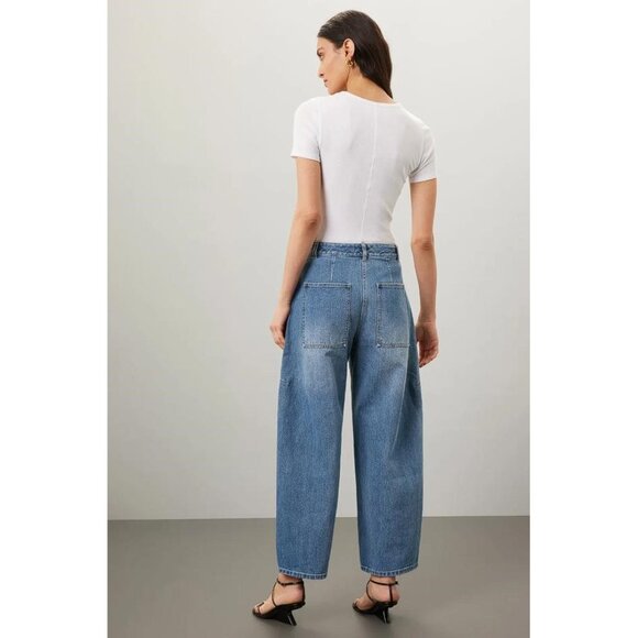 TIBI Women's Classic Wash Sid Jeans Size 25 In Blue - Picture 3 of 8